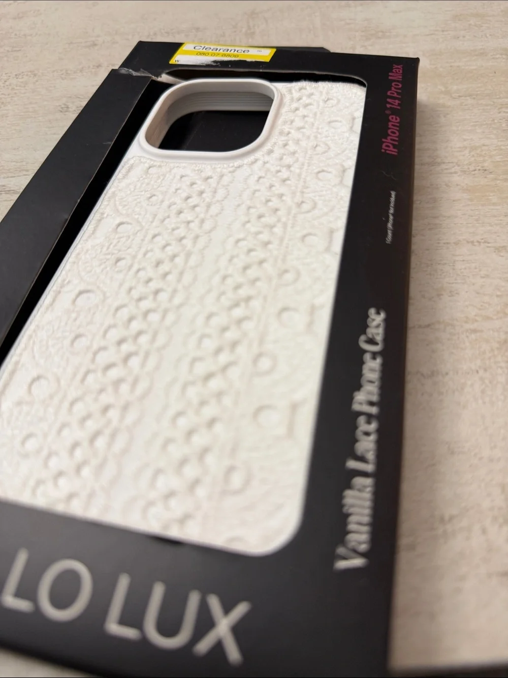 Vanilla Lace White iPhone 14 Pro Max Case